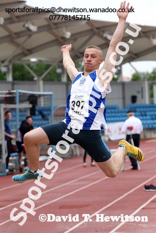Mens under-20s long jump, Northern Senior and Under-20s Track and Field Champs., Manchester. Photo: David T. Hewitson/Sports for All Pics